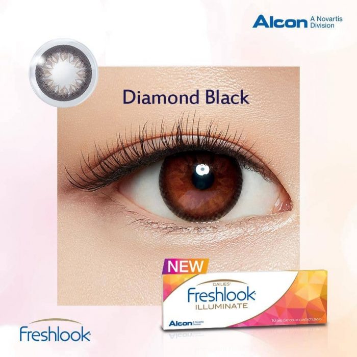 FreshLook Illuminate Diamond Black Coloured Lens