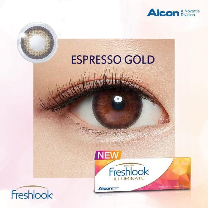 FreshLook Illuminate Espresso Gold Coloured Lens